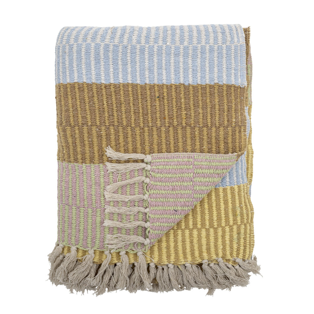 Isnel Throw, Yellow, Recycled Cotton