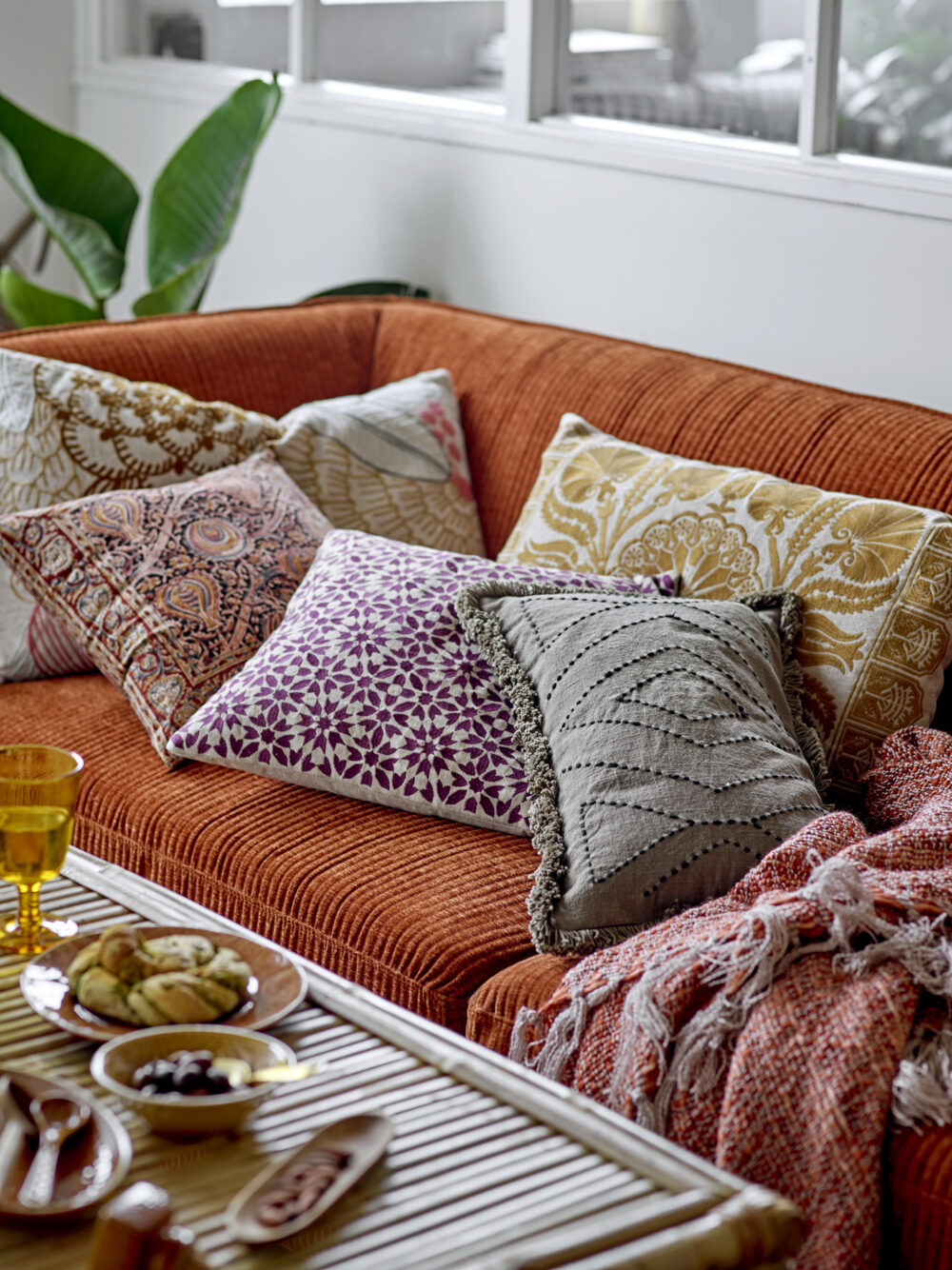 Baloo Cushion, Brown, Cotton - Image 3