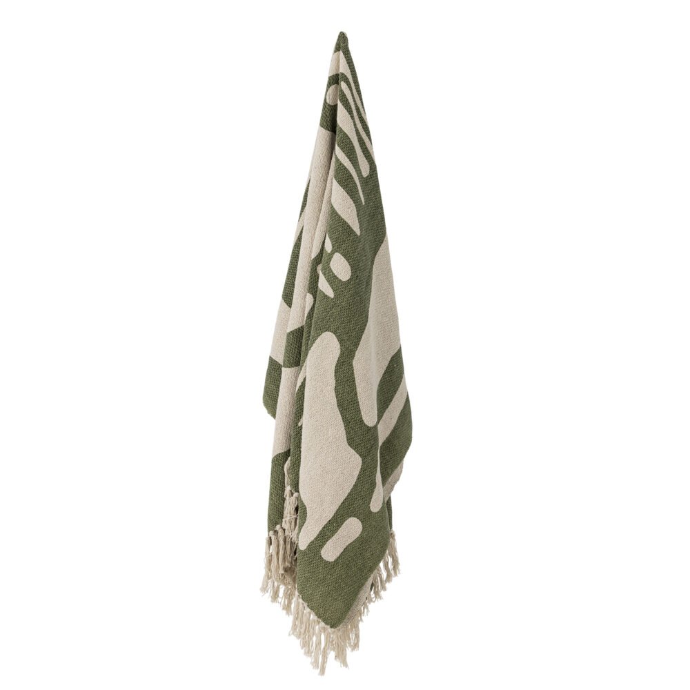 Dalmine Throw, Green, Recycled Cotton - Image 3