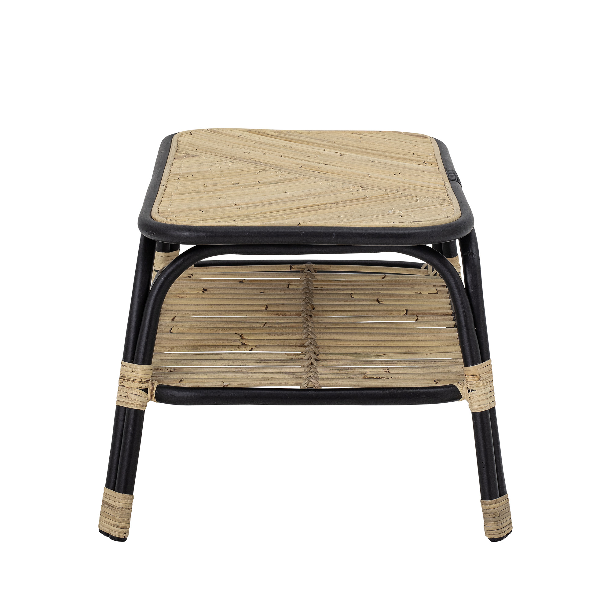 Loue Coffee Table, Black, Rattan - Image 4