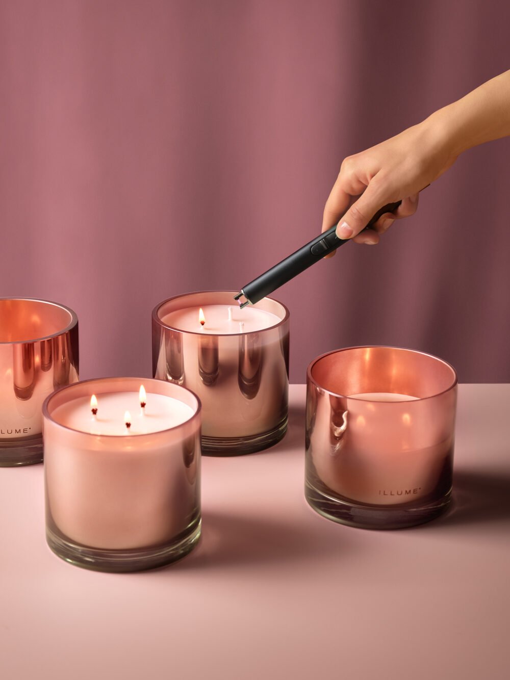 Coconut Milk Mango Statement Glass Candle, Rose, - Image 6