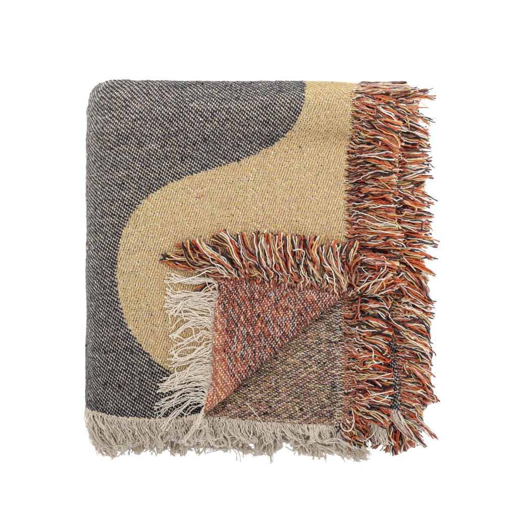 Arni Throw, Brown, Recycled Cotton