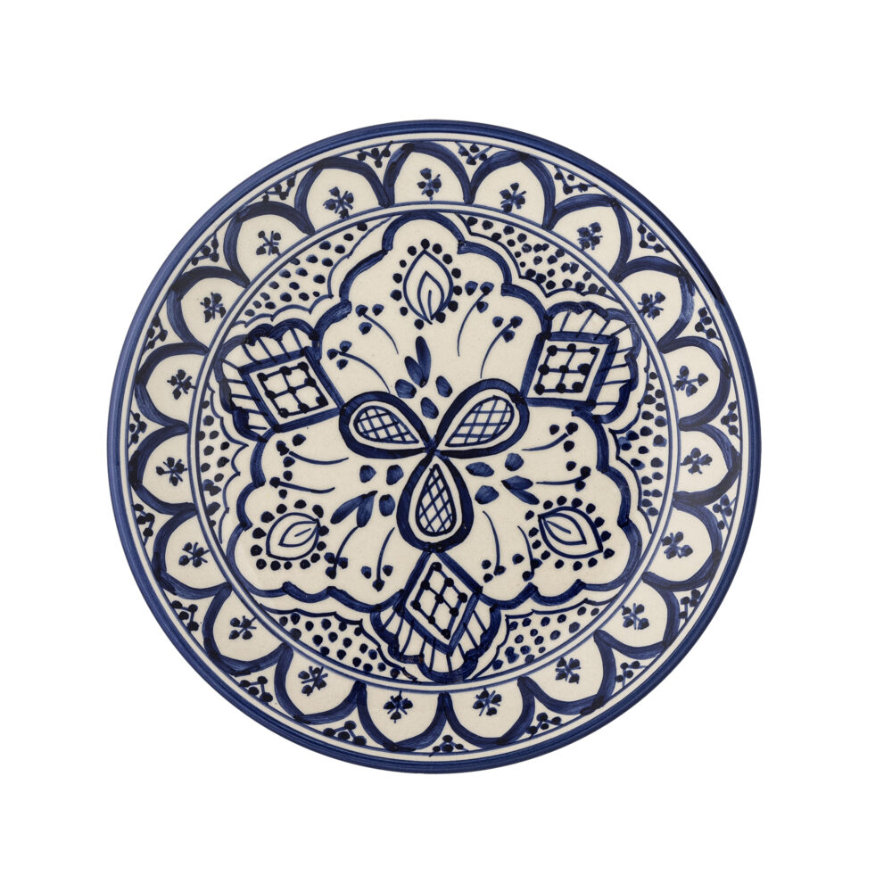 Karlie Plate, Blue, Stoneware - Image 3