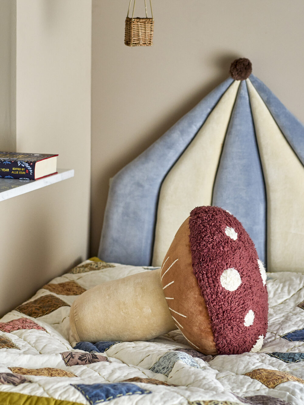 Mushroom Cushion, Red, Cotton - Image 5