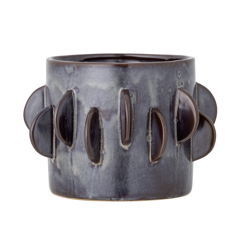 Roza Flowerpot, Grey, Stoneware