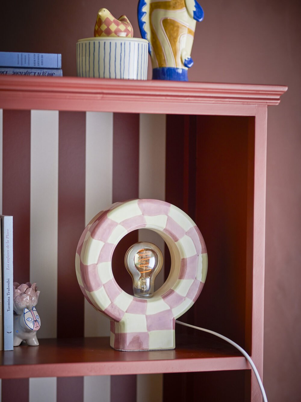 Vialini Table lamp, Rose, Stoneware - Image 2