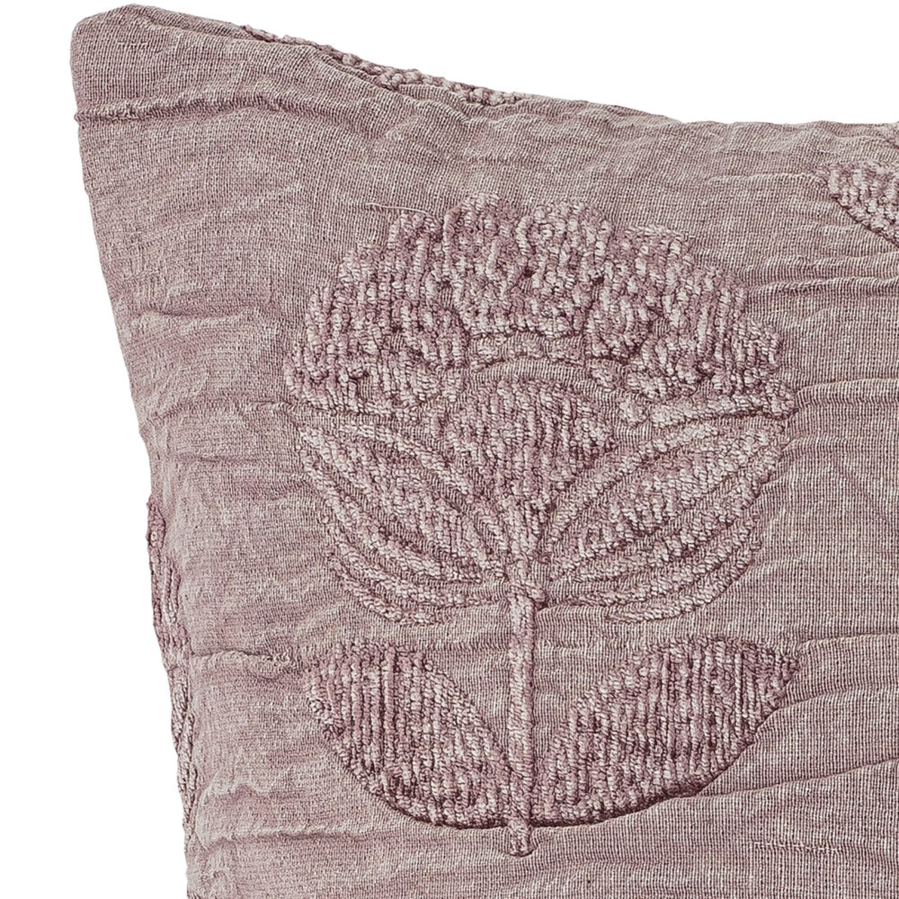Sofia Cushion, Purple, Cotton - Image 3