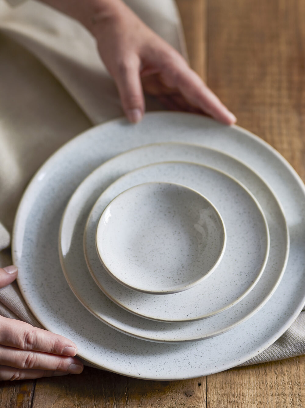 Addison Bowl, White, Stoneware - Image 4