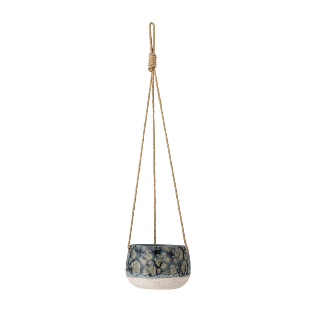 Mowbray Flowerpot, Hanging, Blue, Stoneware