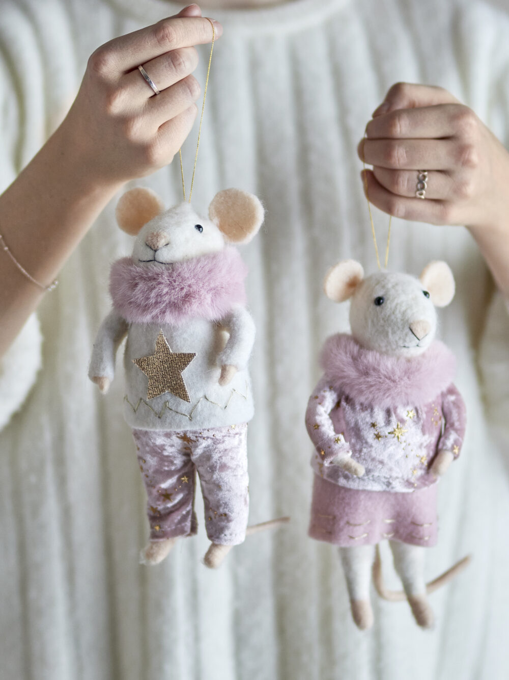 Peo Ornament, Rose, Wool - Image 3