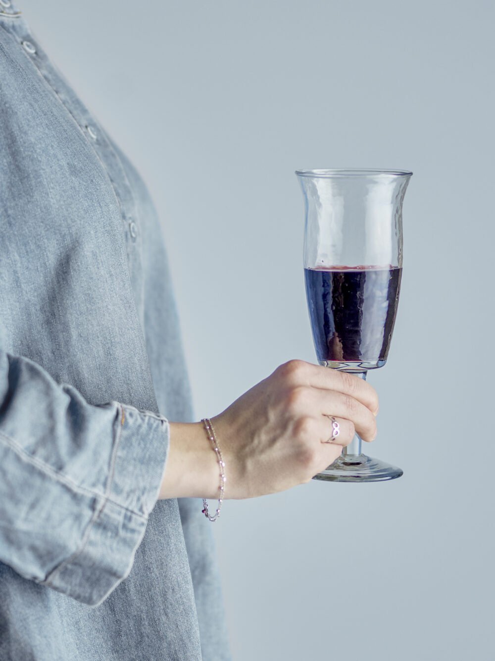 Asha Wine Glass, Clear, Recycled Glass - Image 3