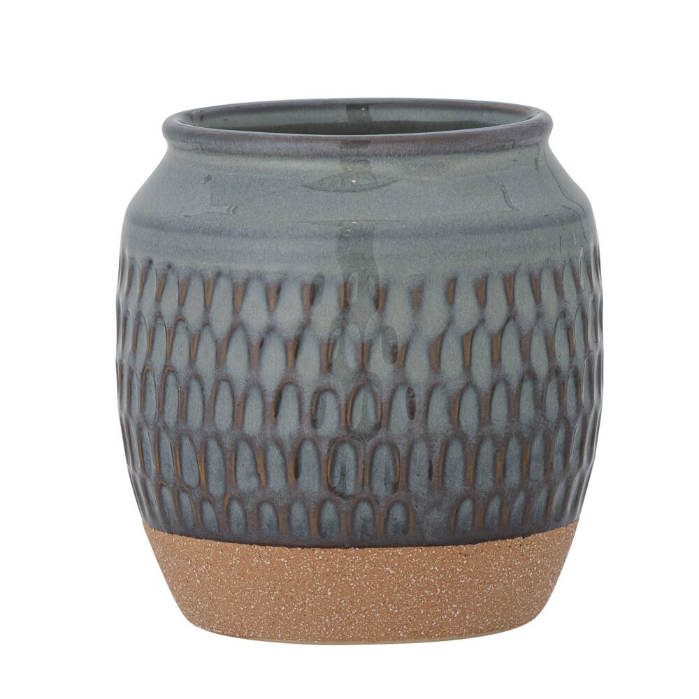 Lui Flowerpot, Blue, Stoneware