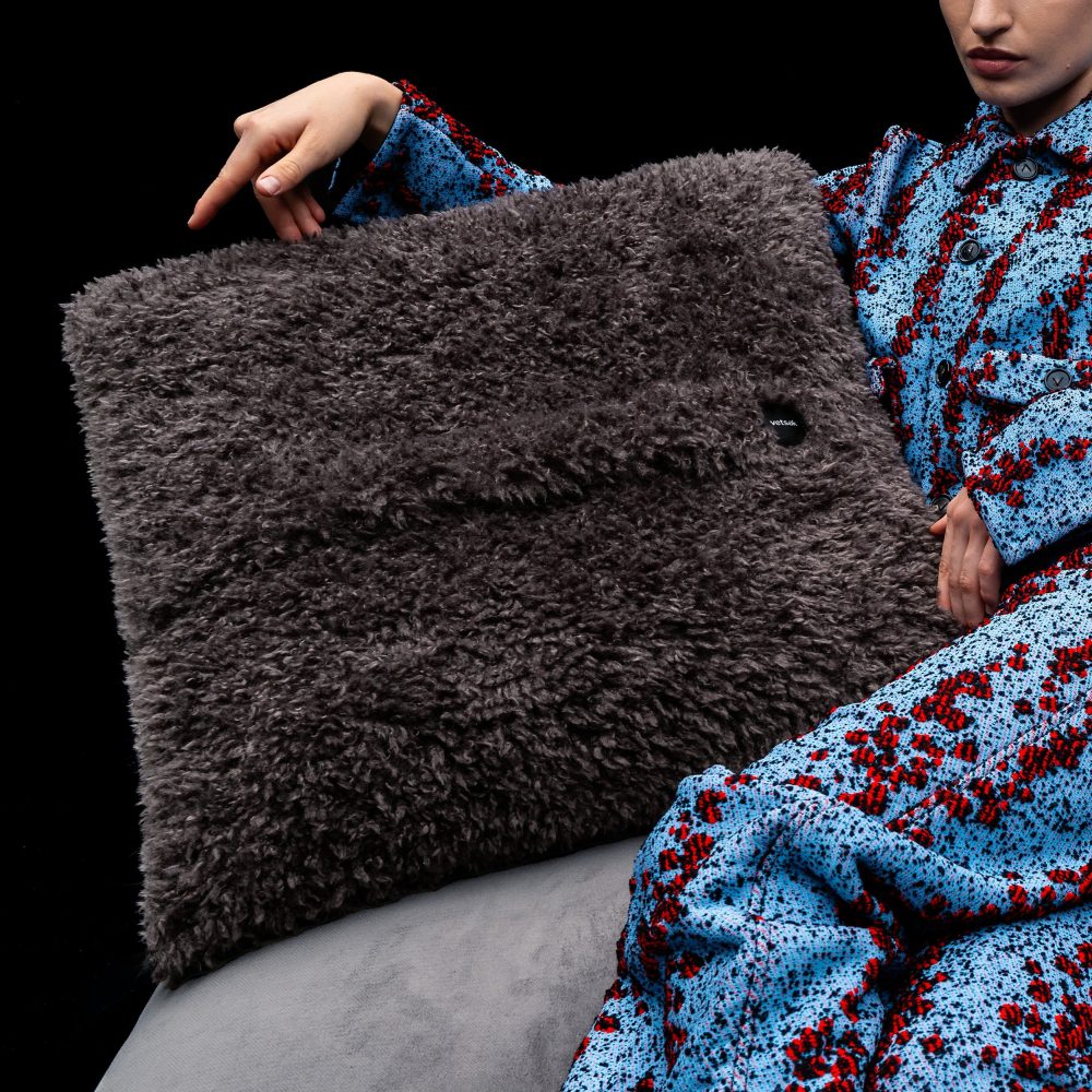 vetsak | Big Pillow - doodle - dark grey
