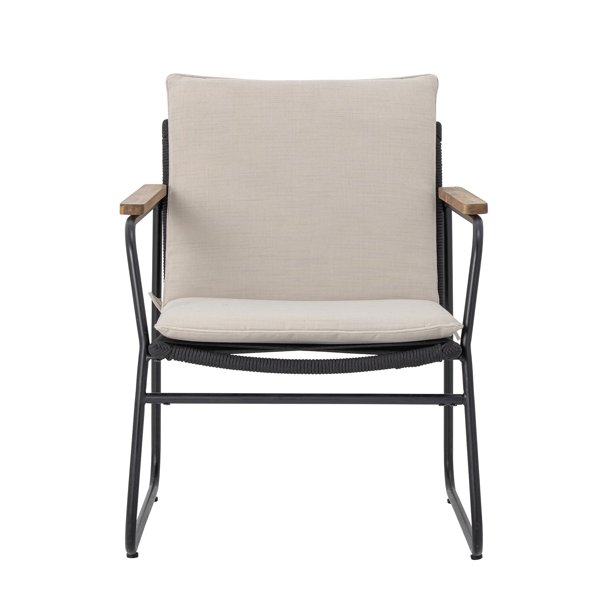 Hampton Lounge Chair, Black, Metal