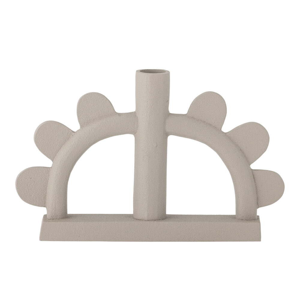 Kanza Candle Holder, Nature, Aluminum