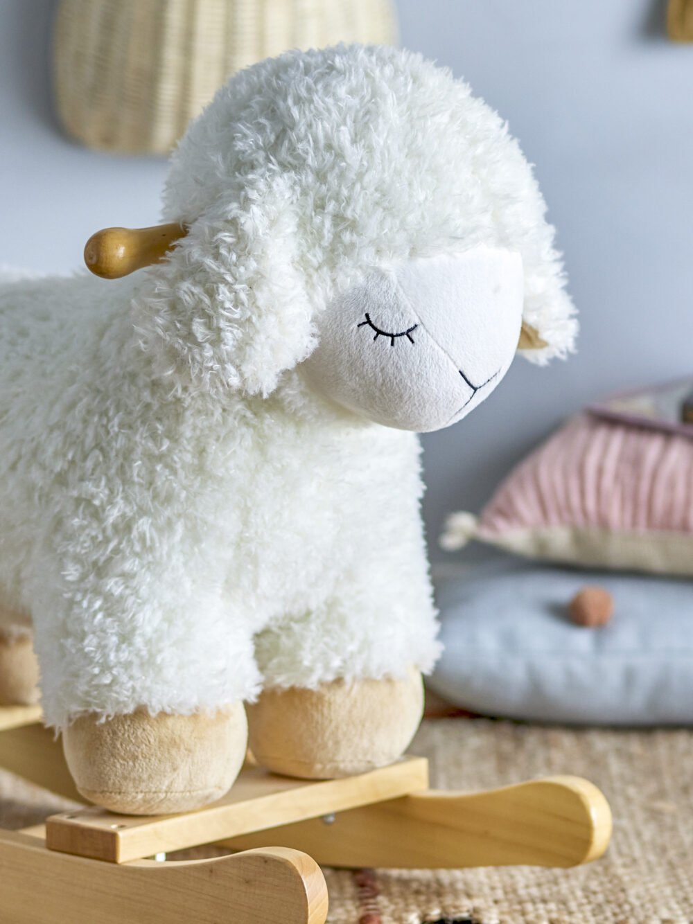Laasrith Rocking Toy, Sheep, White, Polyester - Image 4