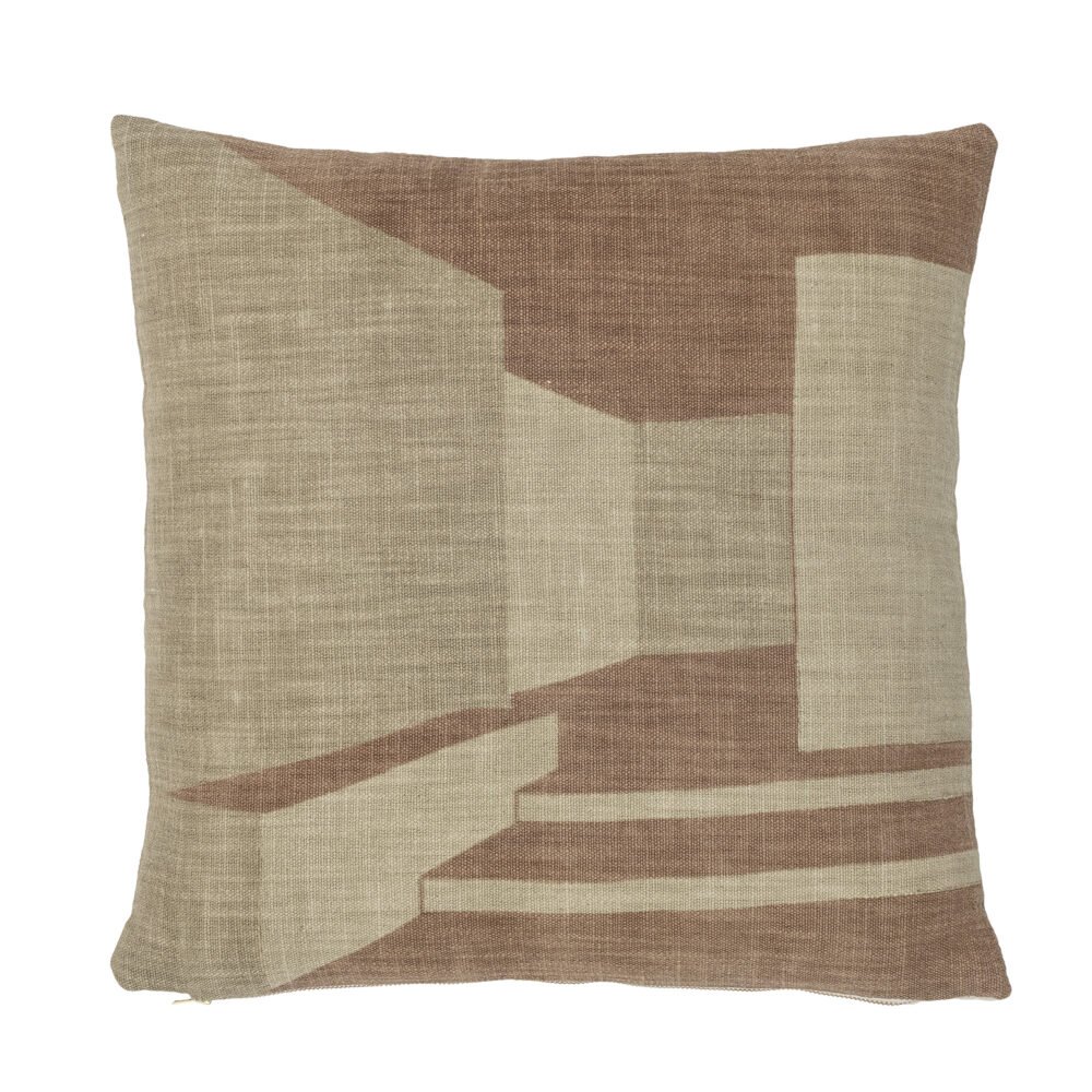 Eta Cushion, Brown, Cotton