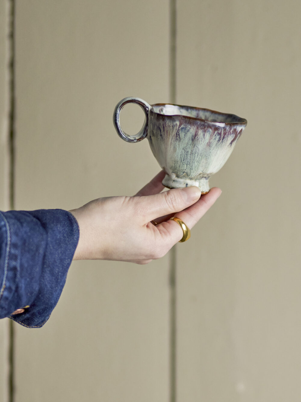 Imogen Cup, Grey, Stoneware - Image 3