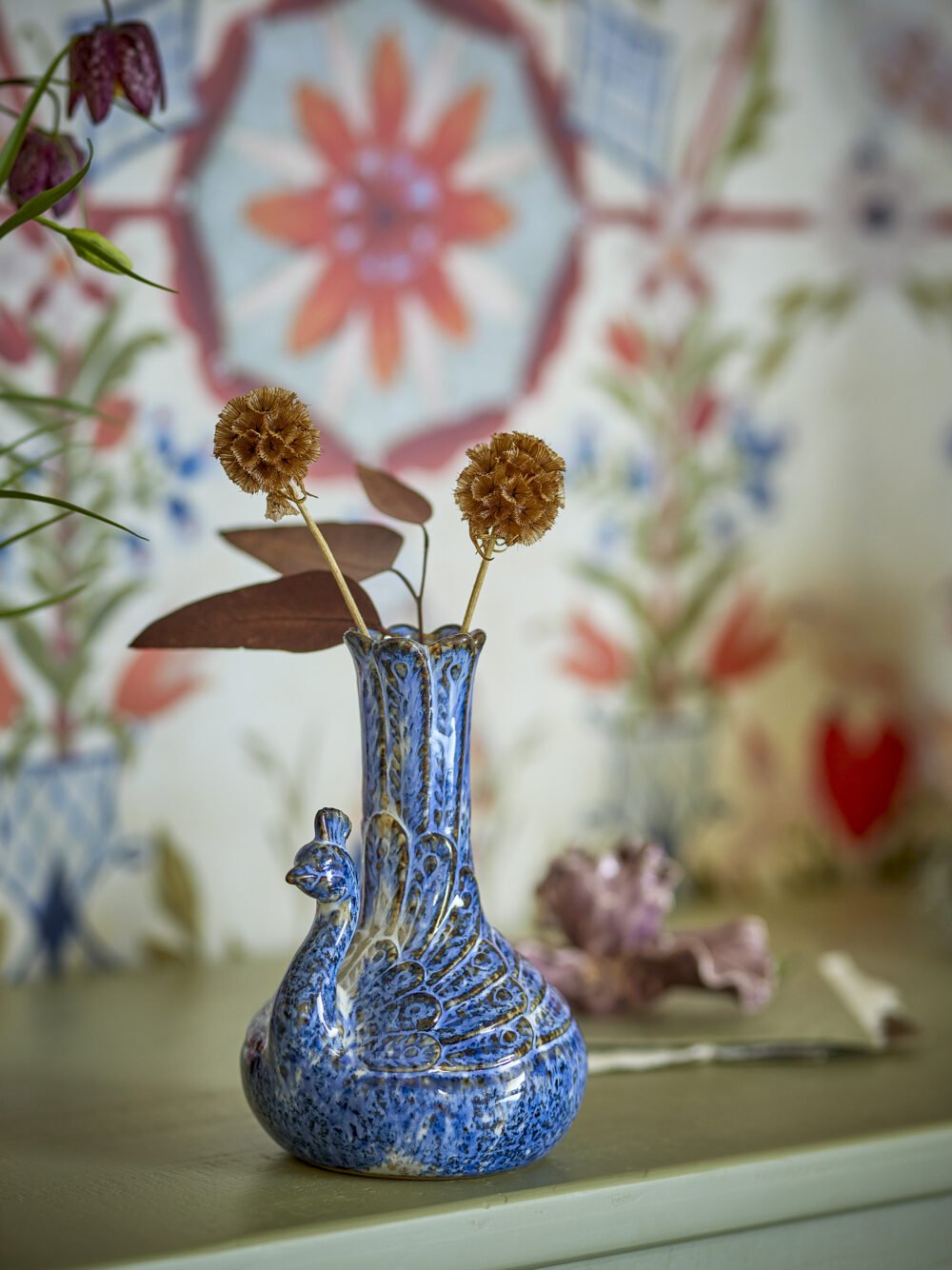 Kali Vase, Blue, Stoneware - Image 6