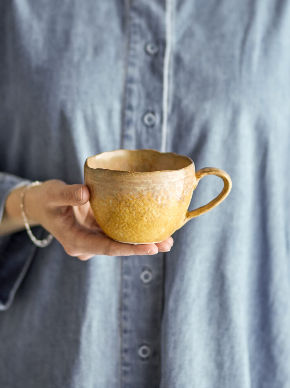 Milani Cup, Yellow, Stoneware - Image 6