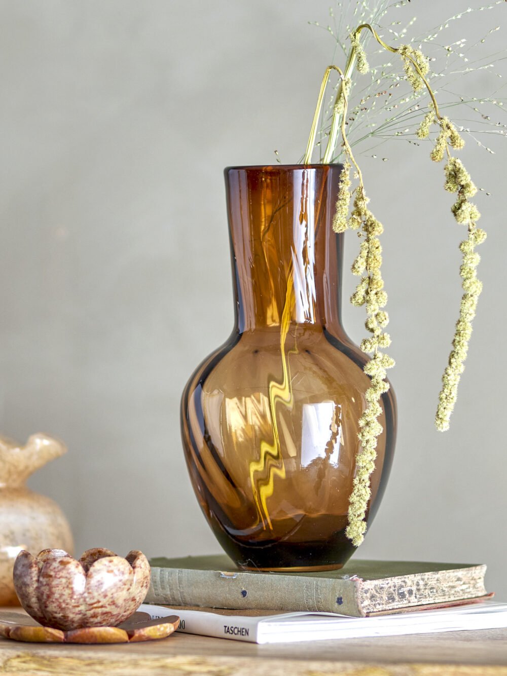 Saiqa Vase, Brown, Glass - Image 2