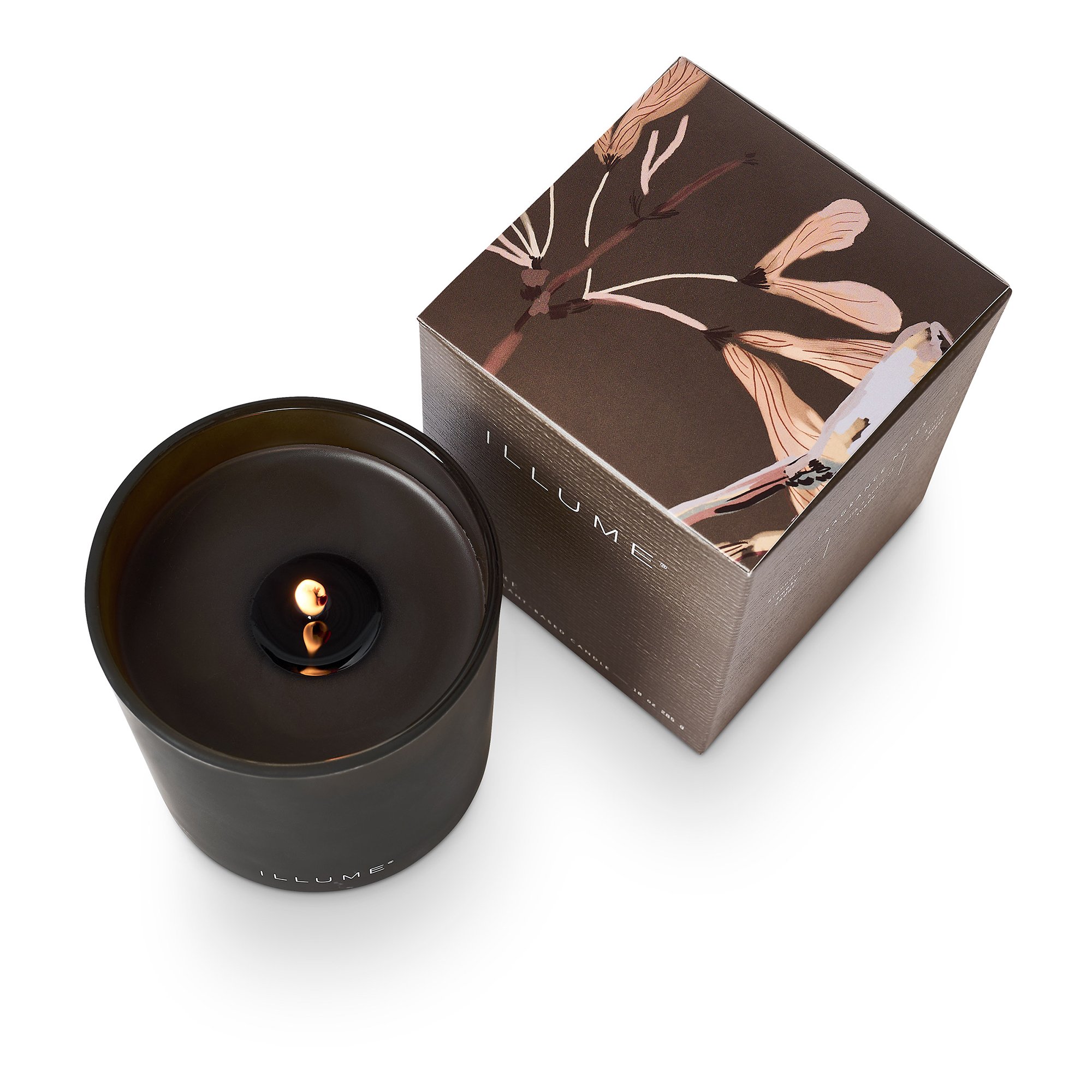 Woodfire Box Glass Candle, Brown, - Image 3