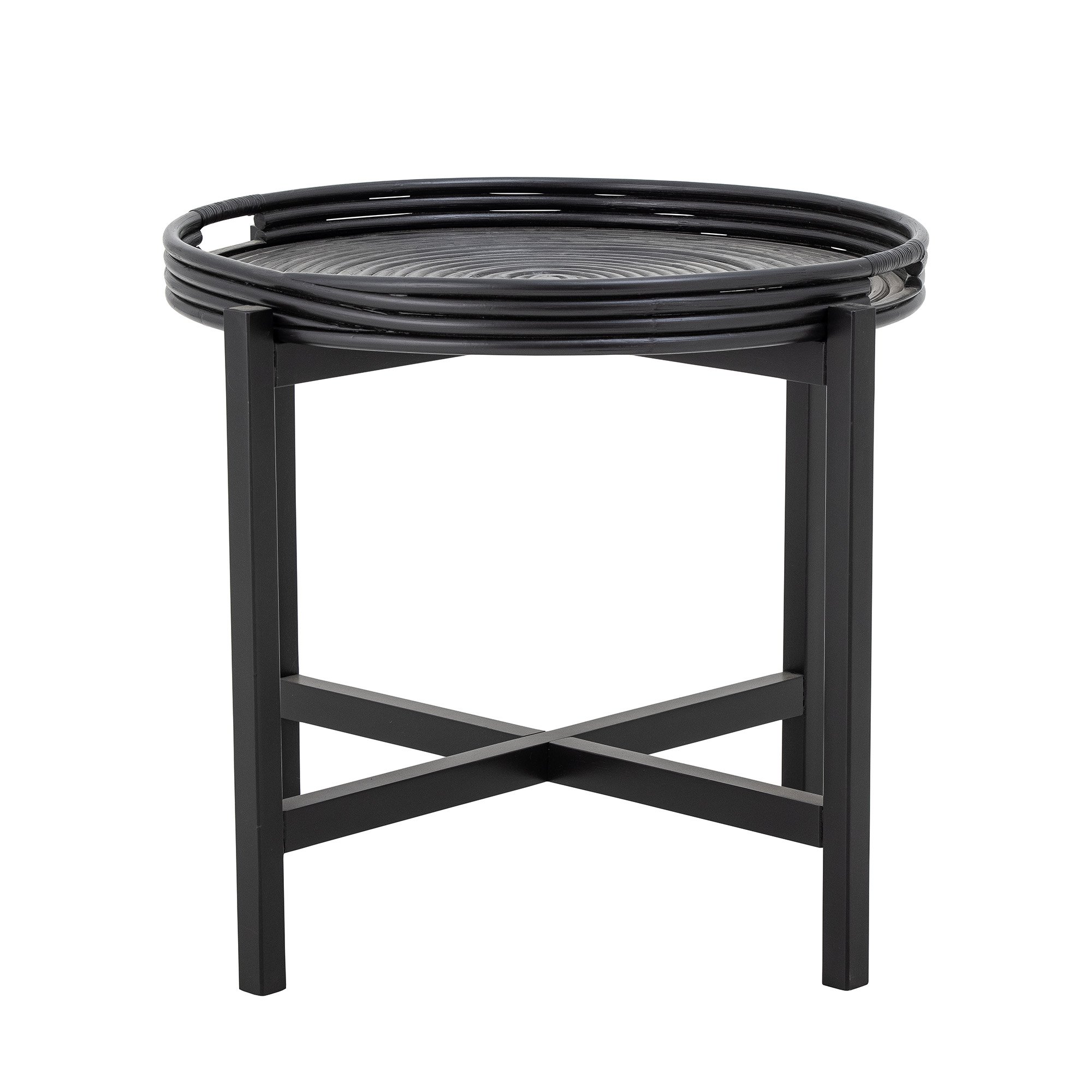 Milli Tray Table, Black, Rattan - Image 2
