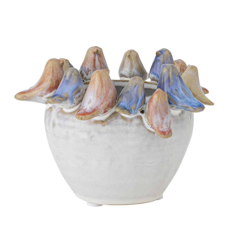Eanna Flowerpot, Grey, Stoneware