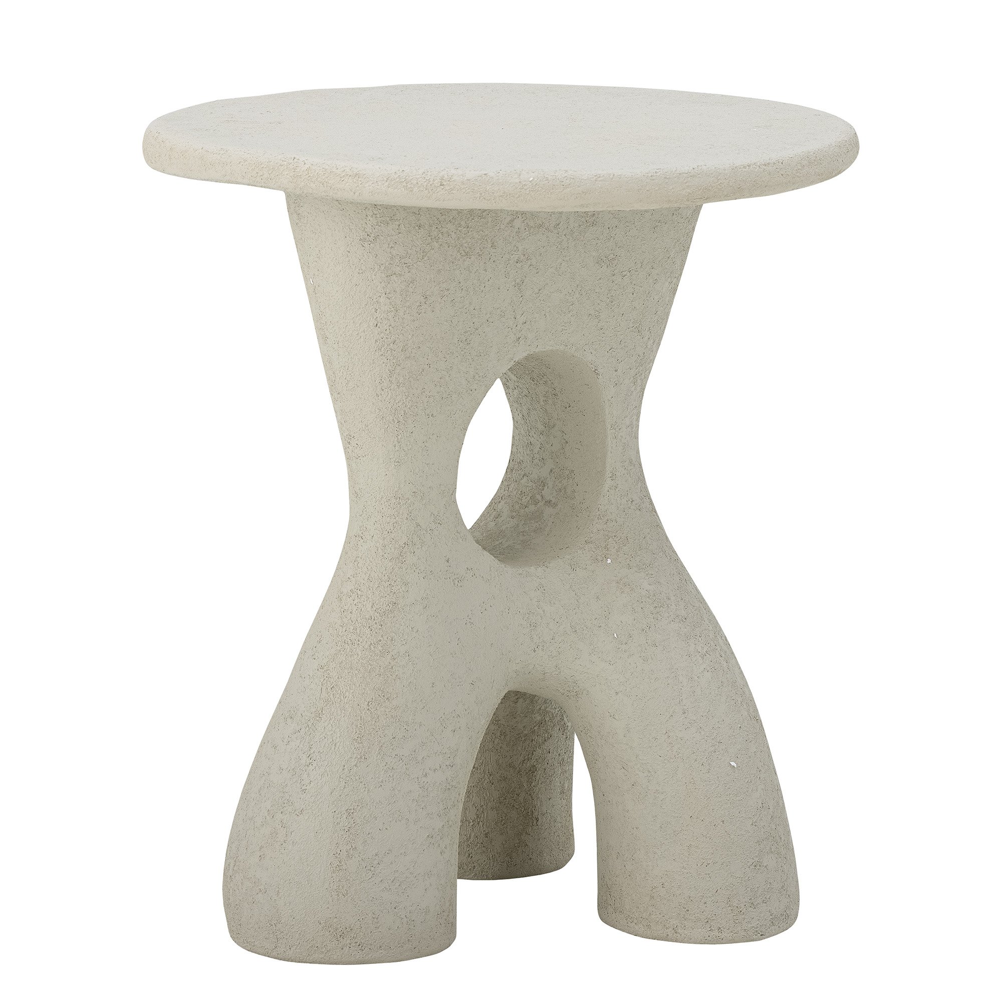Amiee Side Table, White, Polyresin - Image 2