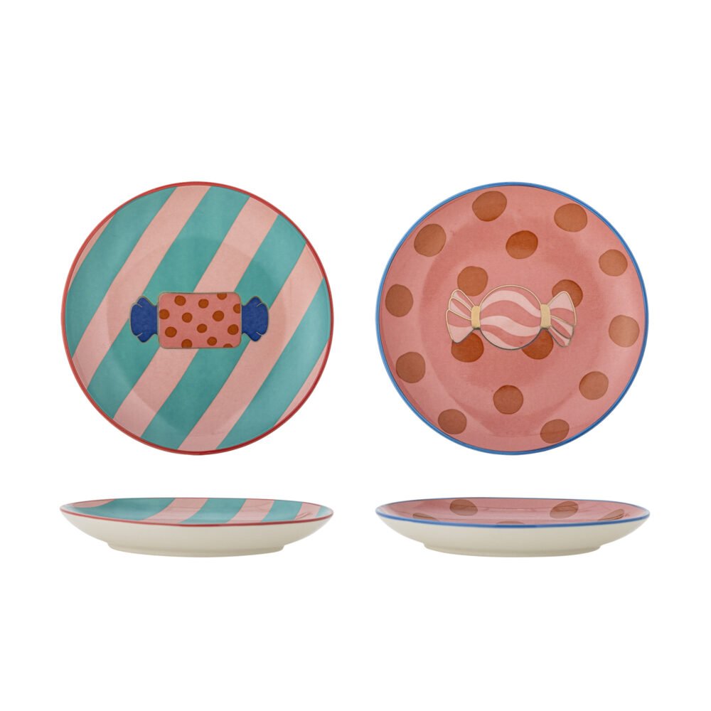 Caramella Plate, Rose, Stoneware