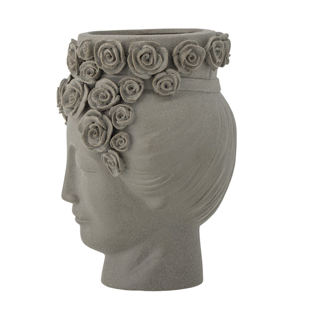 Akira Vase, Grey, Stoneware - Image 3