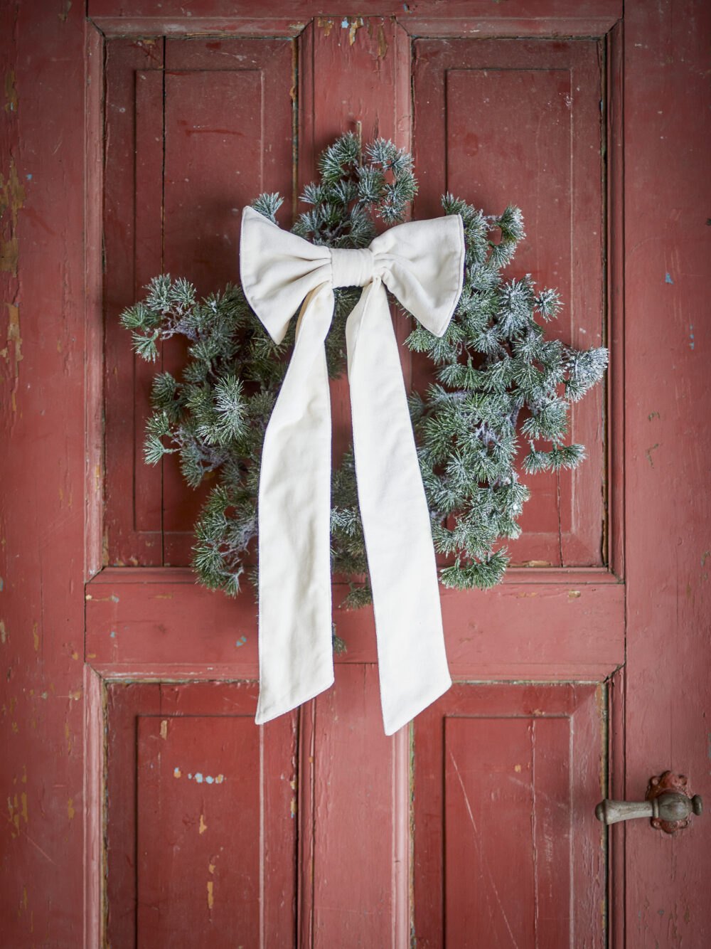 Ruby Deco Bow, White, Cotton - Image 3