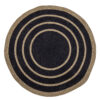 Lune Rug, Black, Seagrass