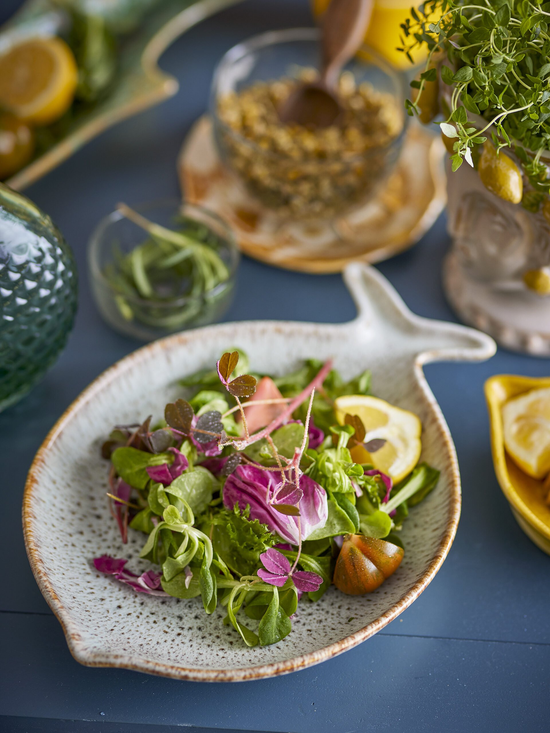 Fleur Serving Plate, Nature, Stoneware - Image 5