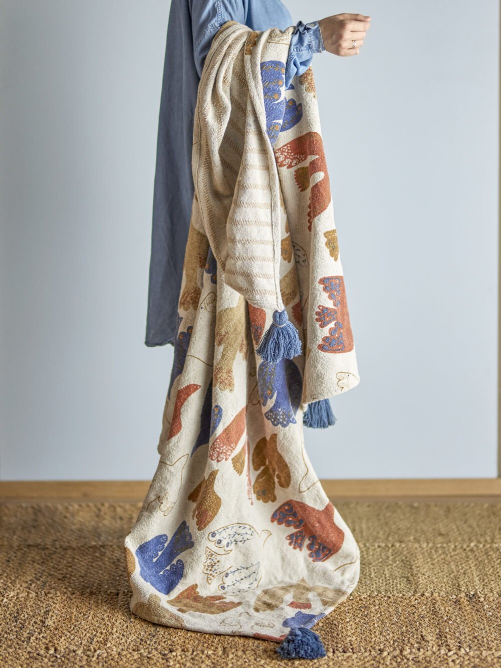 Anniversary Throw, Brown, Recycled Cotton - Image 5