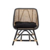 Loue Lounge Chair, Black, Rattan
