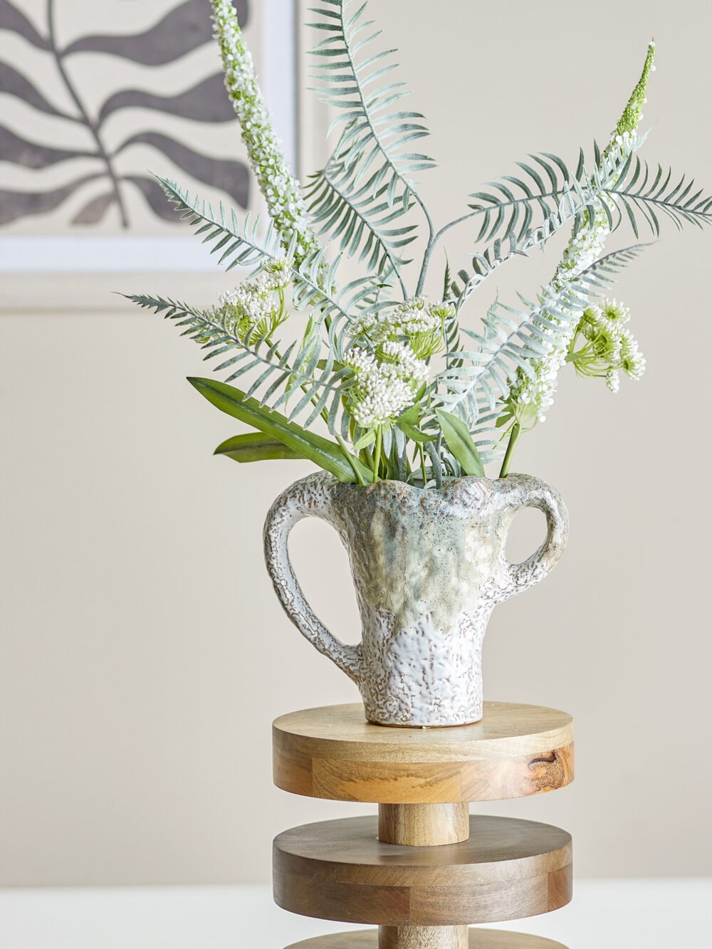 Ledger Vase, Green, Stoneware - Image 4