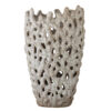 Eunice Deco Vase, White, Stoneware