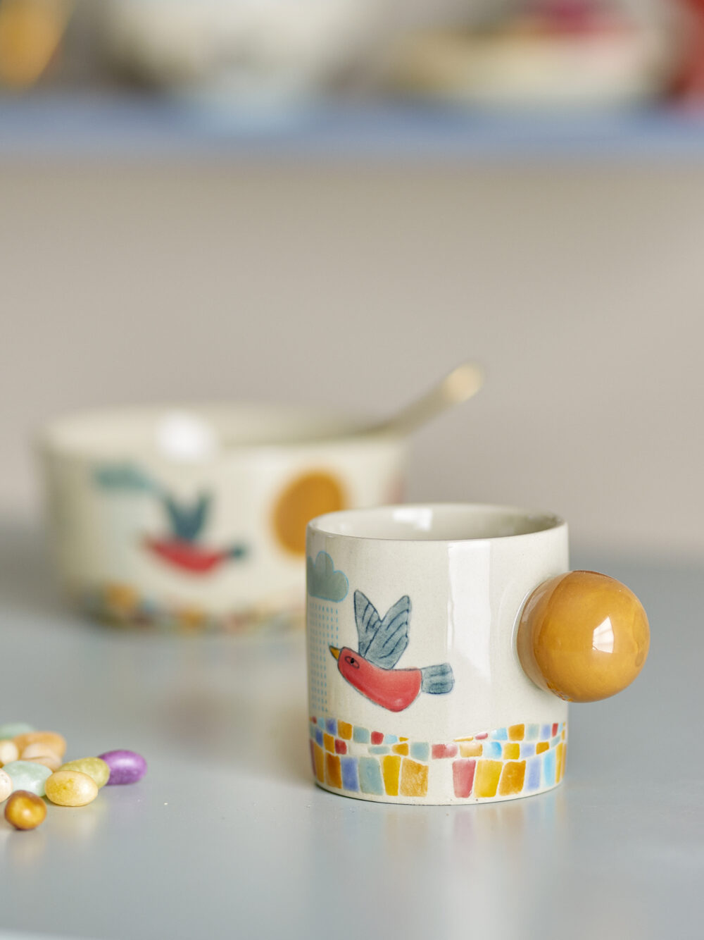 Colorine Cup, Nature, Stoneware - Image 3
