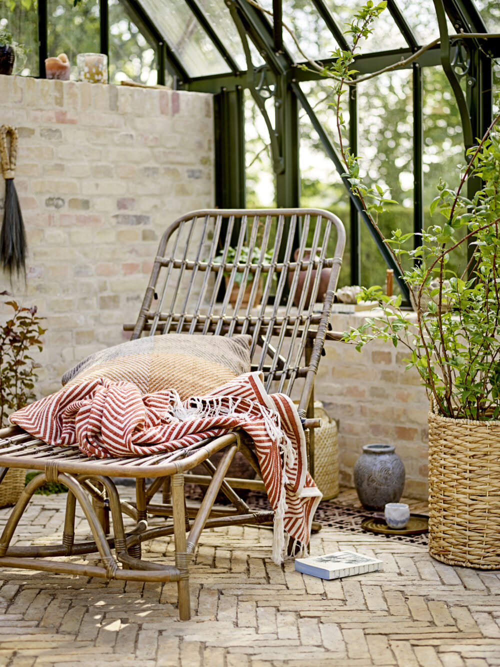 Dione Deck Chair, Brown, Rattan - Image 6