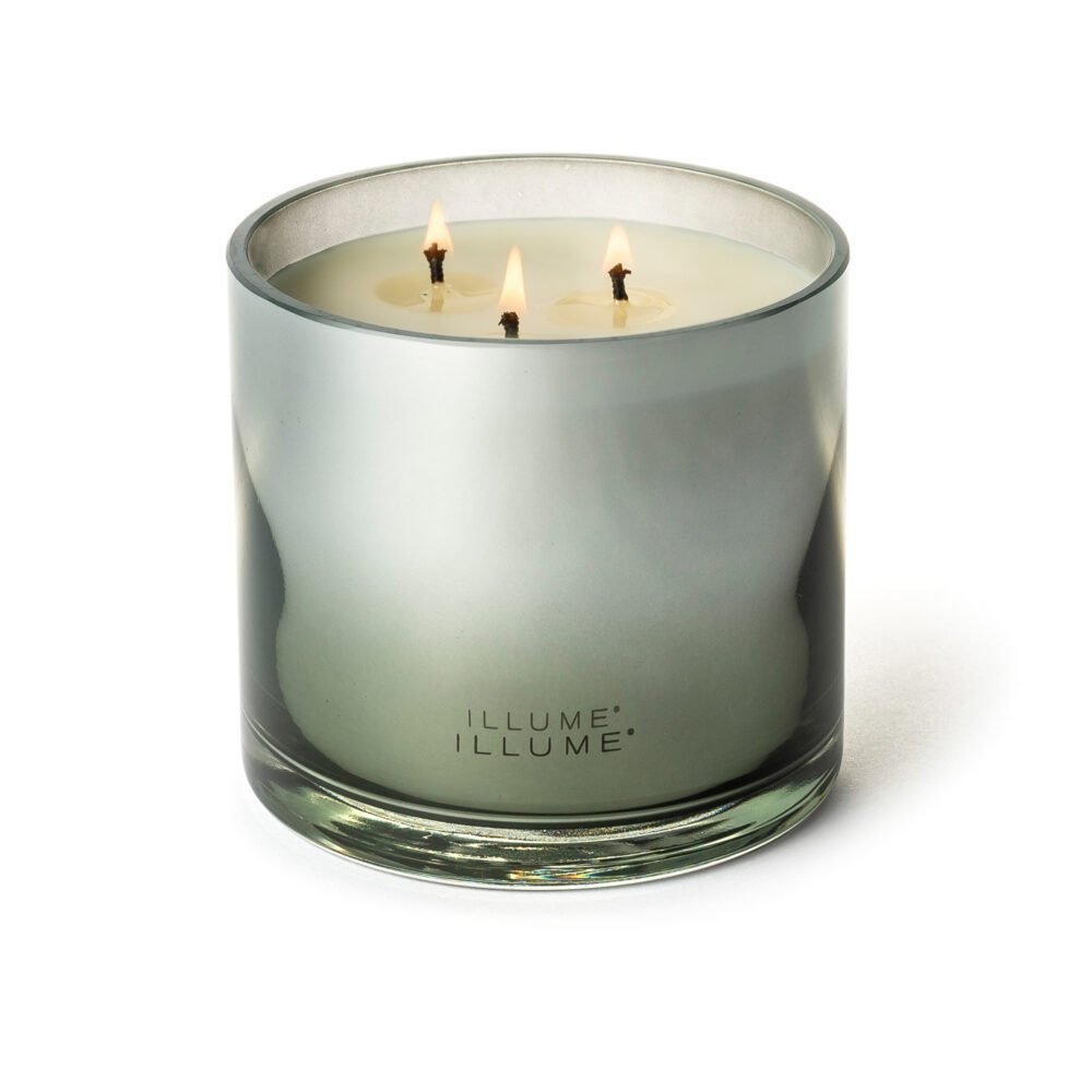 Fresh Sea Salt Statement Glass Candle, Blue, - Image 4