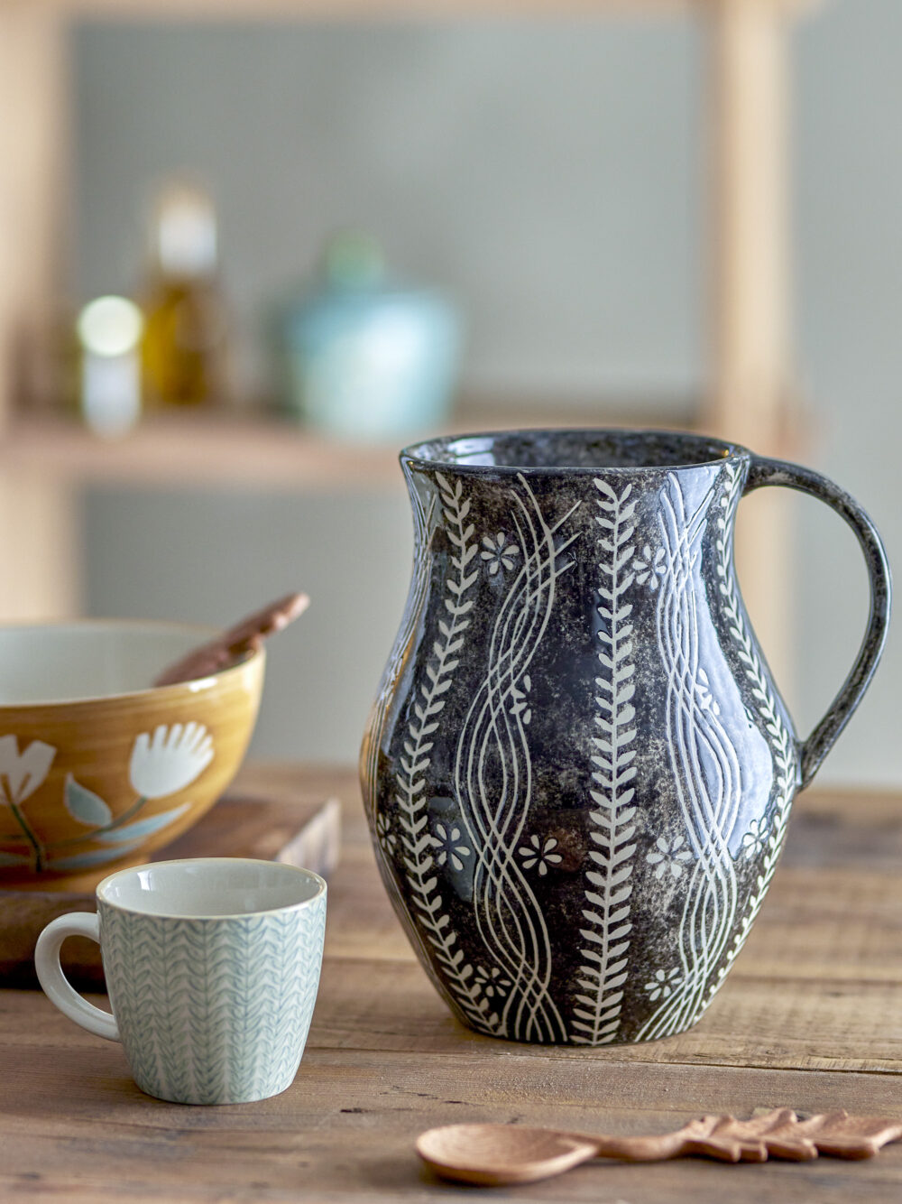 Aswan Jug, Black, Stoneware - Image 3