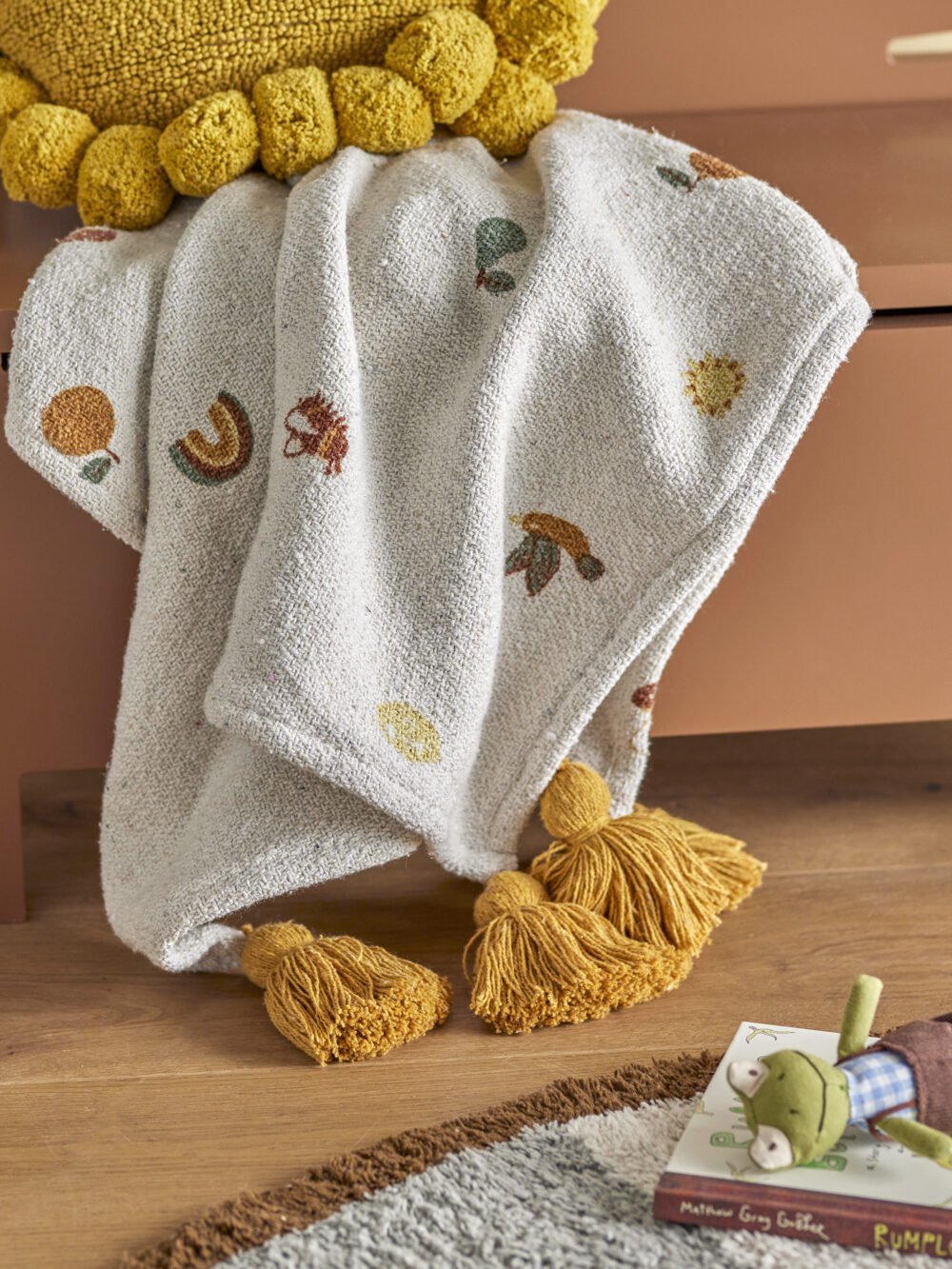Agnes Throw, Nature, Recycled Cotton - Image 5