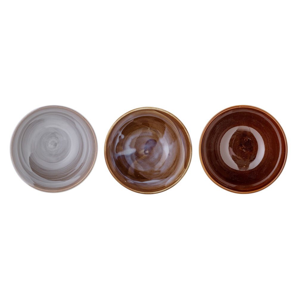 Lotus Bowl, Brown, Stoneware - Image 2