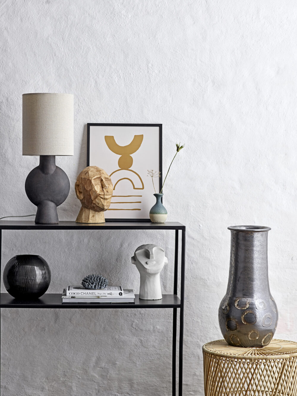 Gorm Deco Vase, Black, Terracotta - Image 2