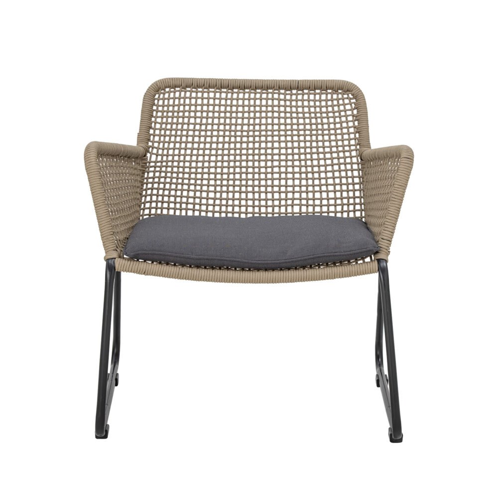 Mundo Lounge Chair, Brown, Metal