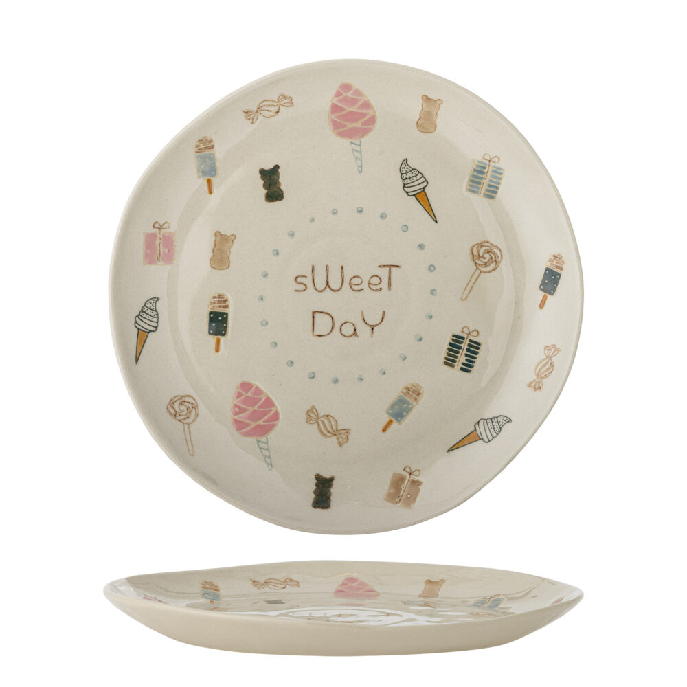 Sweets Plate, Nature, Stoneware