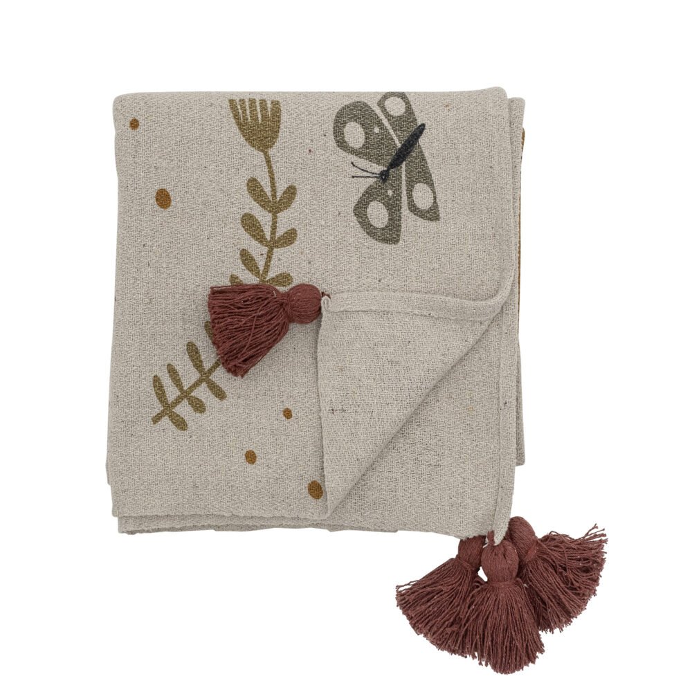Bryn Throw, Brown, Recycled Cotton