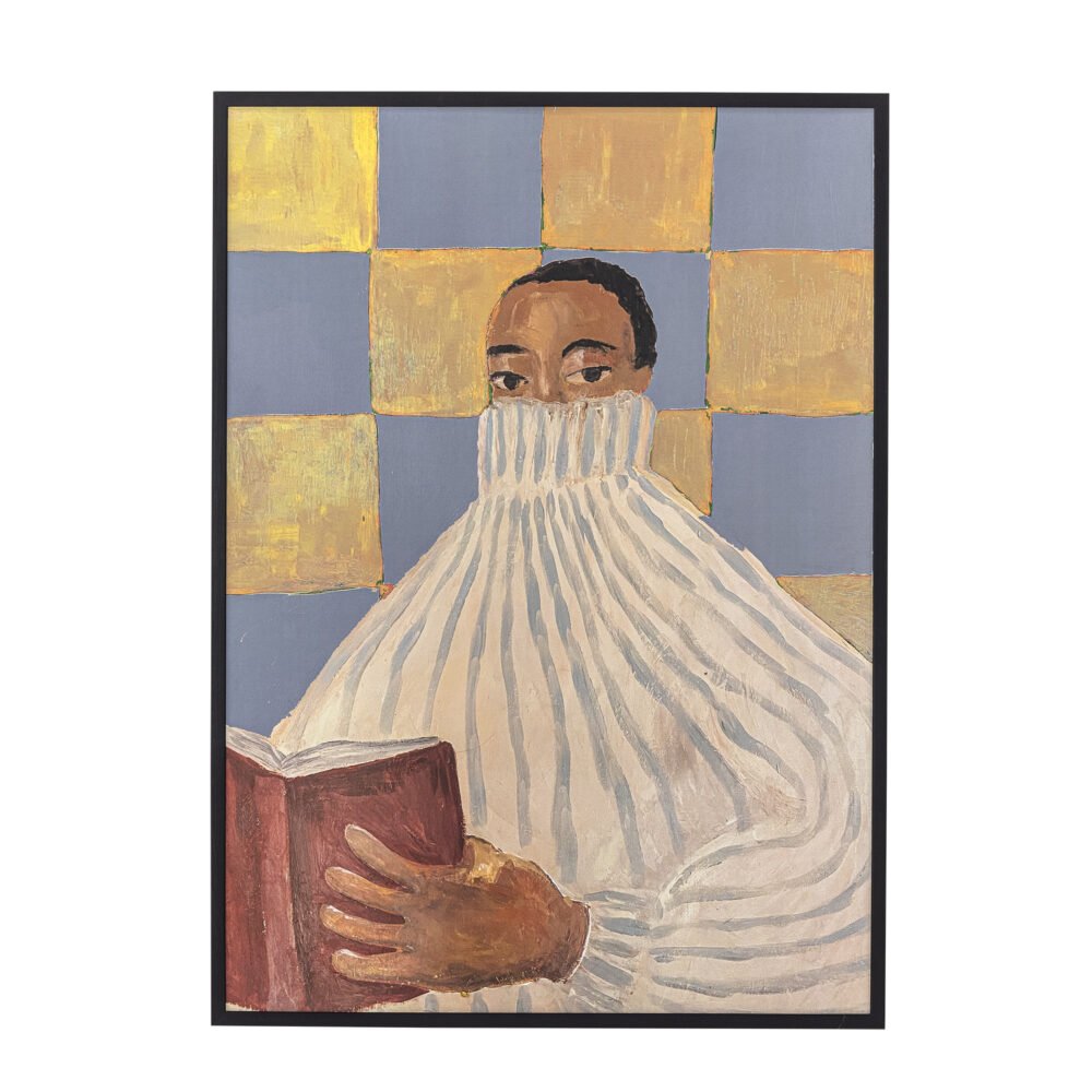 Filicia Illustration w/ Frame, Black, Pine