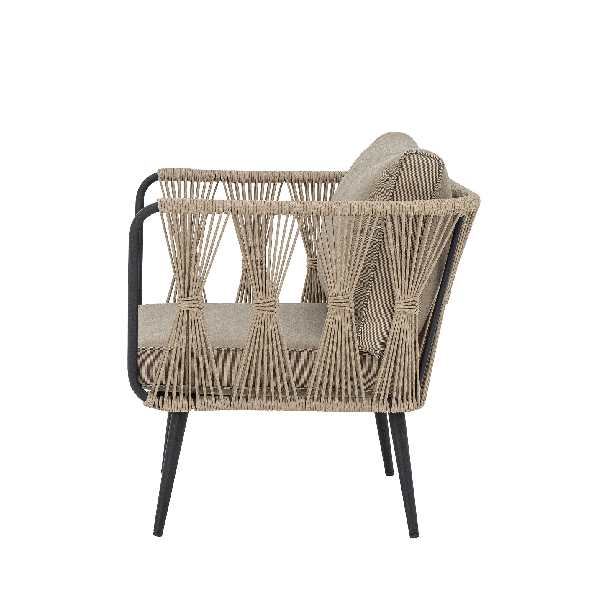 Pavone Fire-resistant Lounge Chair, Brown, Metal - Image 4